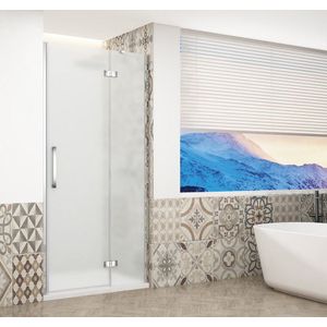 Gelco Trinity douchedeur 100cm links met mat glas chroom