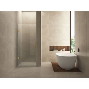 Mueller Gold profielloze nisdeur 90cm messing geborsteld