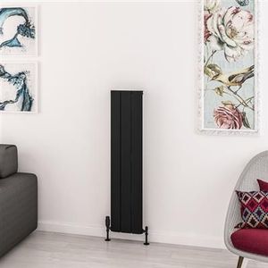 Eastbrook Withington radiator 30x120cm aluminium 559W zwart mat