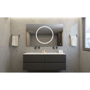 Gliss Design Circe spiegel met LED-verlichting en scheerspiegel inclusief verwarming 80x70cm