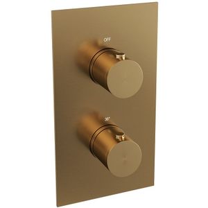 Brauer Gold Edition inbouw douchethermostaat 3-weg geborsteld messing PVD