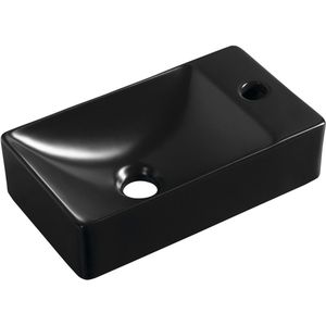 Sapho Margitha fontein rechts 38x22x10cm zwart mat