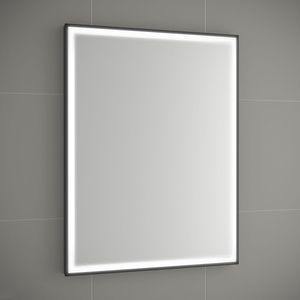 Muebles Amor spiegel met LED-verlichting en zwart frame 60x80cm