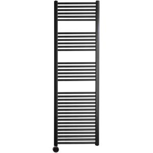 Sanicare elektrische design radiator 60x172cm gunmetal met thermostaat links zwart