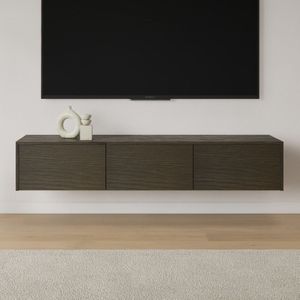 Livli Melbourne zwevend tv meubel 200cm eiken charcoal