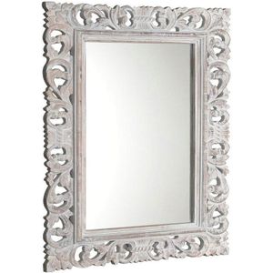Sapho Scule barok spiegel met witte omlijsting 80x120cm