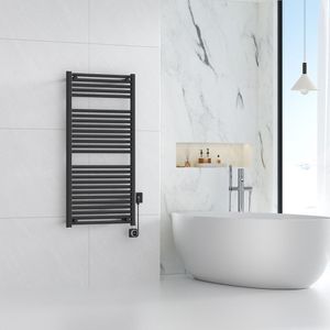 Calor Elara elektrische radiator met Smart Wifi 60x118.5cm mat zwart 700W