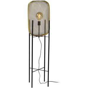 Lucide Mesh staande lamp 135cm 1x E27 goud mat