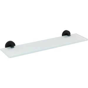 WENKO Glazen Planchet Bosio RVS zwart mat - Planchet badkamer