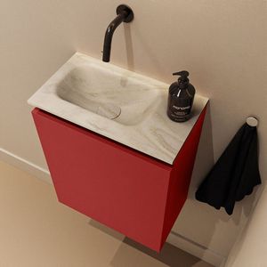 Mondiaz Ture DLux toiletmeubel 40cm fire met wastafel ostra links zonder kraangat