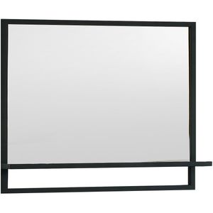 B-Stone Metal zwarte spiegel met planchet 80x70cm