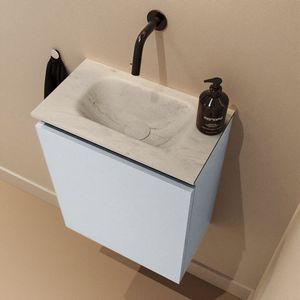 Mondiaz Ture DLux toiletmeubel 40cm clay met wastafel opalo midden zonder kraangat