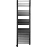 Sanicare elektrische design radiator 45x172cm zwart met thermostaat links chroom