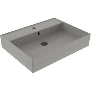Lambini Designs Valenza wastafel keramiek 60cm met kraangat betonlook