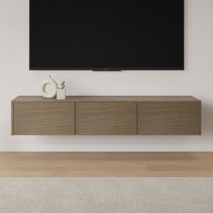 Livli Melbourne zwevend tv meubel 200cm grijs eiken