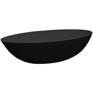Best Design Solid vrijstaand bad New-Stone zwart 180x85x52cm