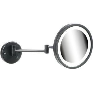Geesa Mirror scheerspiegel LED-verlichting 2-armig 3x vergrotend ø 215 mm zwart