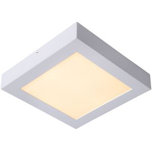 Lucide Brice vierkante plafondlamp 22cm 20W wit