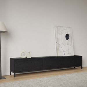 Livli Brisbane staand tv meubel 240cm zwart eiken