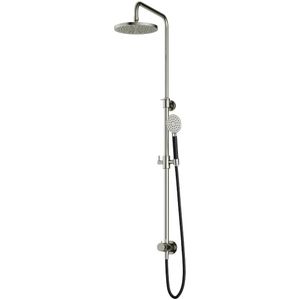 Hotbath Cobber M438 stortdouche met ronde handdouche en 20cm hoofddouche nikkel geborsteld