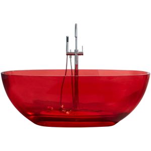 Best Design Transpa Red vrijstaand bad 170x78x56cm