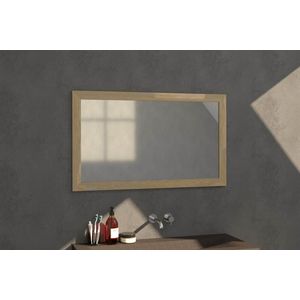 Sanituba Natural Wood spiegel 119x70 met massief eiken frame Eiken Grijs