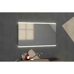 Saniclass Twinlight Spiegel - 120x70cm - verlichting - rechthoek - zilver