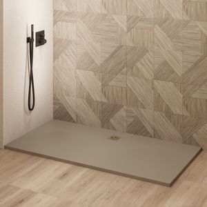 Saniclear Modo douchebak 170x90cm met stone finish cappuccino