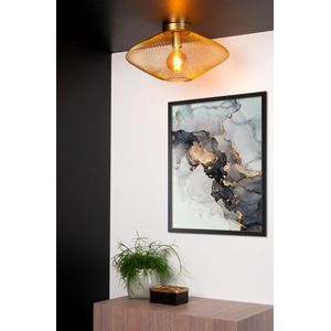 Lucide Mesh plafondlamp 45cm 1x E27 goud mat