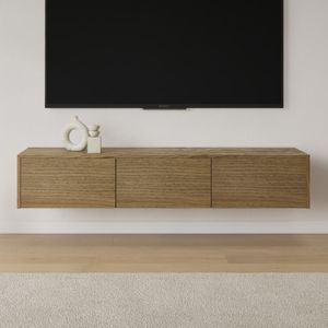 Livli Melbourne zwevend tv meubel 180cm eiken castlebrown