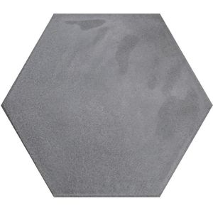 Jabo Moon Grey keramische wandtegel hexagon 16x18cm