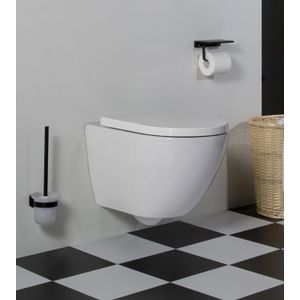 Saniclear Jama compact randloos hangend toilet met dikke softclose zitting