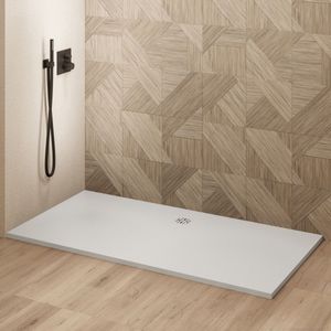 Saniclear Modo douchebak 180x90cm met stone finish wit