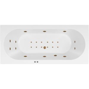 Lambini Designs Round bubbelbad 180x80cm elektronisch met 6+4+2 hydrojets en 12 aerojets goud