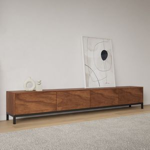 Livli Brisbane staand tv meubel 280cm walnoot