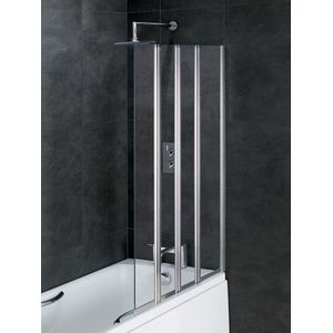 Eastbrook Volente badwand met vouwpanelen en vast deel rechts 100x140cm chroom