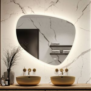 Hipp Design 17000 organische spiegel 120x101.5cm met LED en spiegelverwarming
