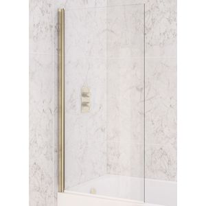 Eastbrook Designer badwand met rechte hoek 80x140cm messing geborsteld