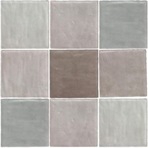 Terre d'Azur Maroc wandtegel 11.5x11.5cm taupe - 29 stuks per doos