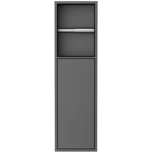 Best Design Moya Zione inbouw toiletrolhouder met deur 60x17x12cm gunmetal