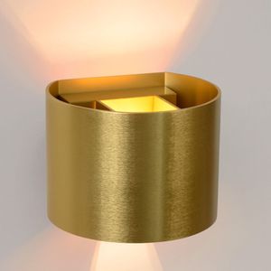 Lucide Xio wandlamp halfrond goud mat 13cm