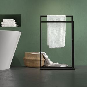 Sealskin Carré - Handdoekrek - 24 x 48 x 78,5 cm - voor 2 handdoeken - vrijstaand - Zwart