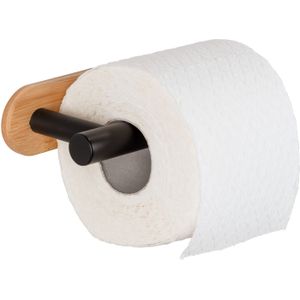 Wenko Orea Turbo-Loc Bamboo toiletrolhouder zwart mat