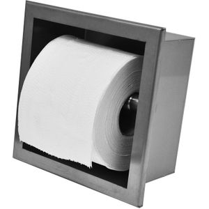 Mueller inbouw toiletrolhouder RVS