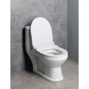 Aqualine Petit staand kinder toilet met toiletzitting wit