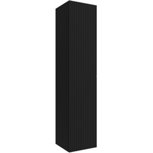 Muebles Raya kolomkast ribbelfront 160cm zwart mat