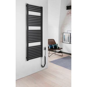 Sapho Tondi elektrische radiator zwart mat 45x133cm 500W