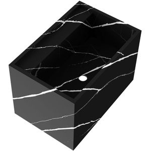 Brauer Cube wastafel 60cm zwart zonder kraangat
