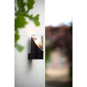 Lucide Norman wandlamp 15W 17x10cm zwart