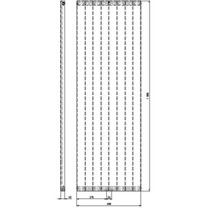 Plieger Perugia designradiator verticaal middenaansluiting 1806x608mm 1070W wit